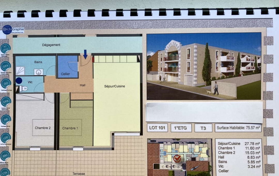 CKIEL IMMOBILIER : Appartement | NARBONNE (11100) | 76 m2 | 219 000 € 