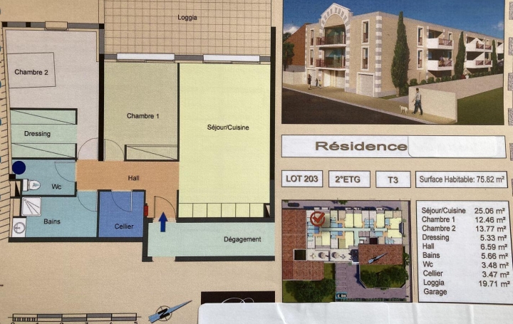 Appartement P3 NARBONNE 76 m2 255 000 € Appartement P3 NARBONNE 76 m2 255 000 €